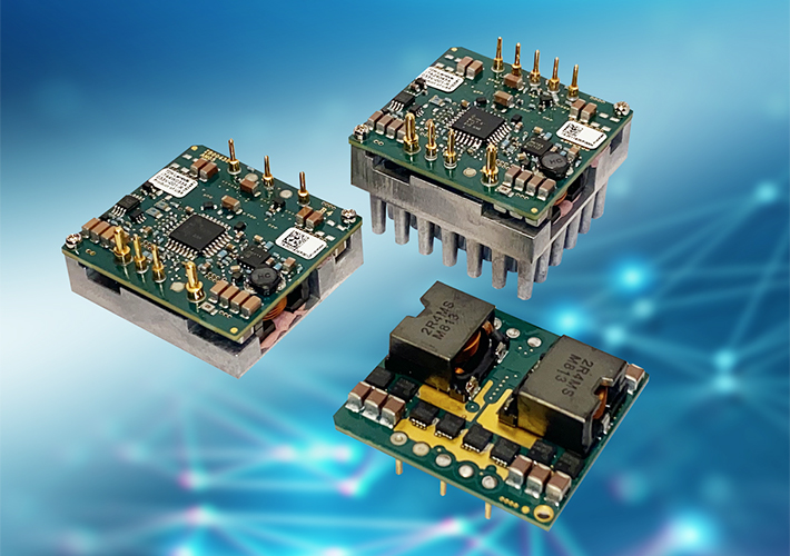 foto noticia Convertidores correctores DC-DC de 750 W con entrada de 24 V en formato 1/16th brick.
